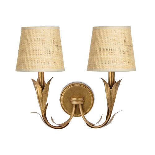 River Reed Sconce Double